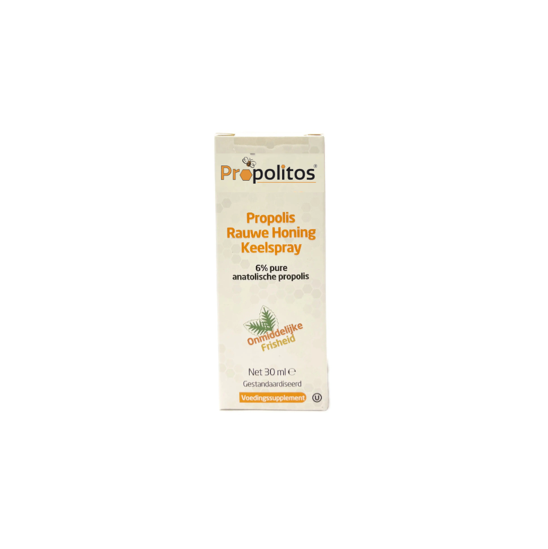 Keelspray met propolis, rauwe honing en menthol - 30 ml - propolitos (TGT Augustus 2025)